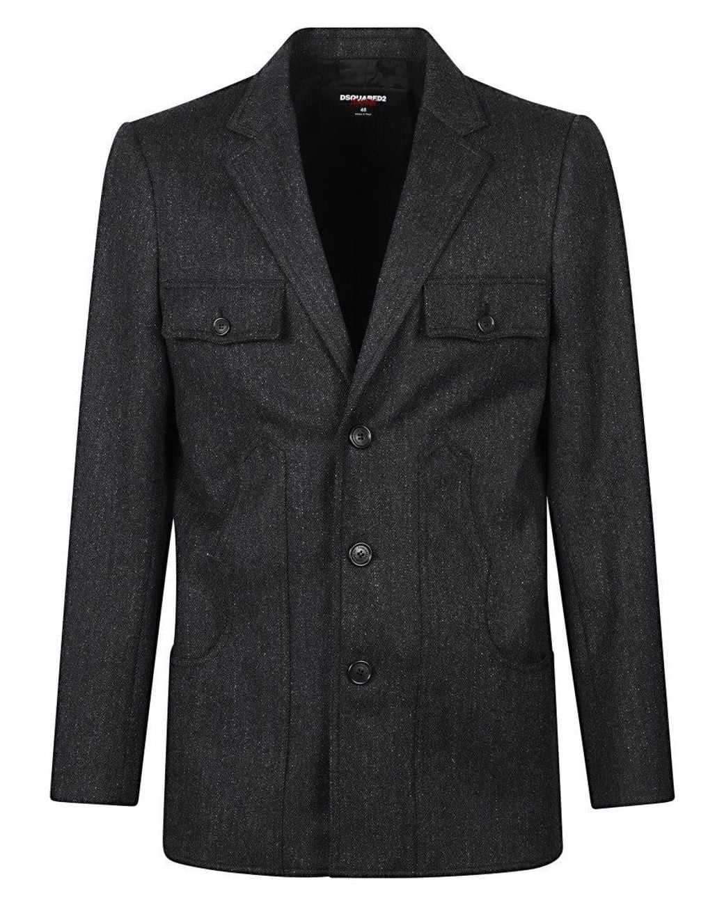 DSquared² Black Dark Single Breasted Blazer for men