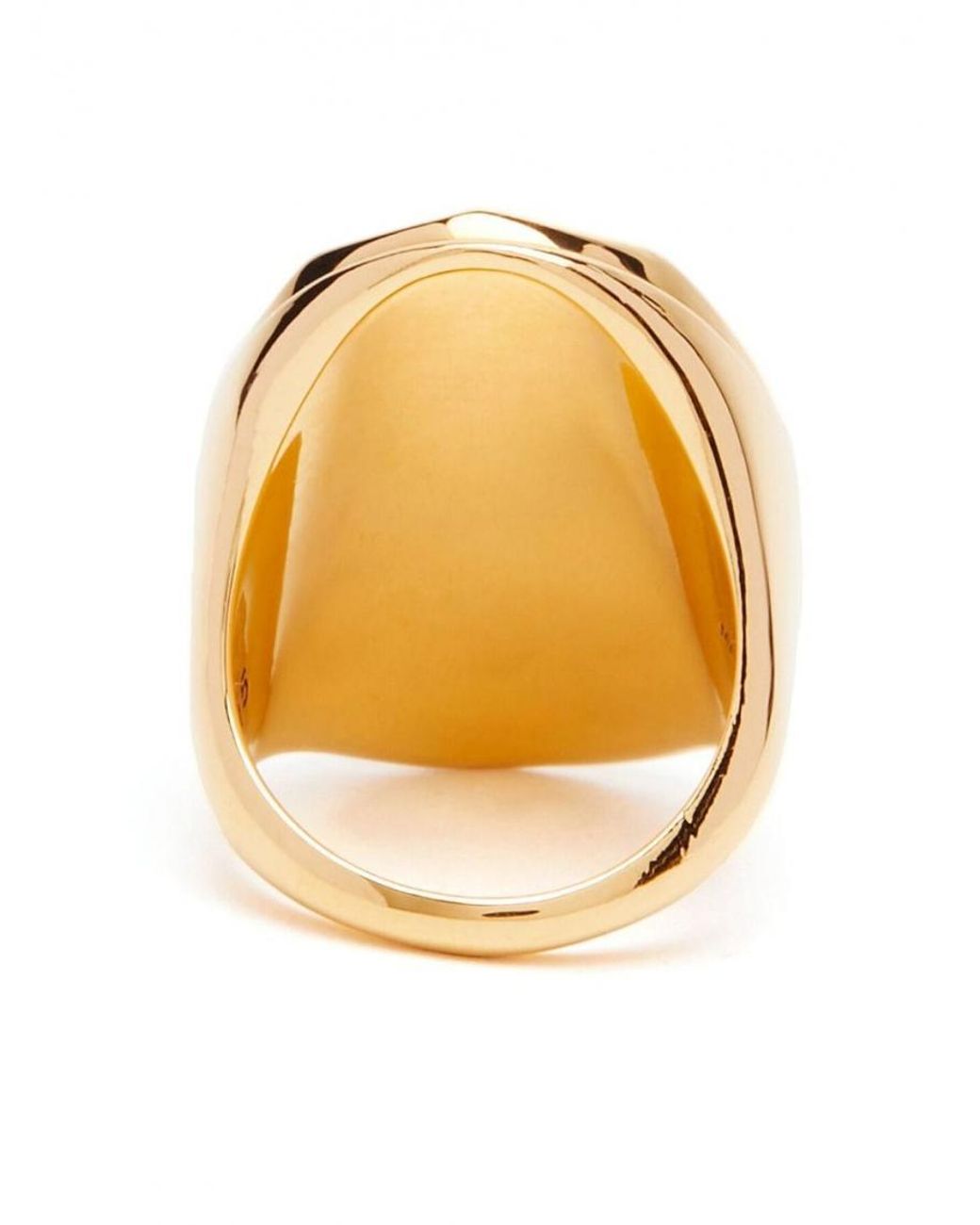 McQueen Metallic Stone Logo Ring