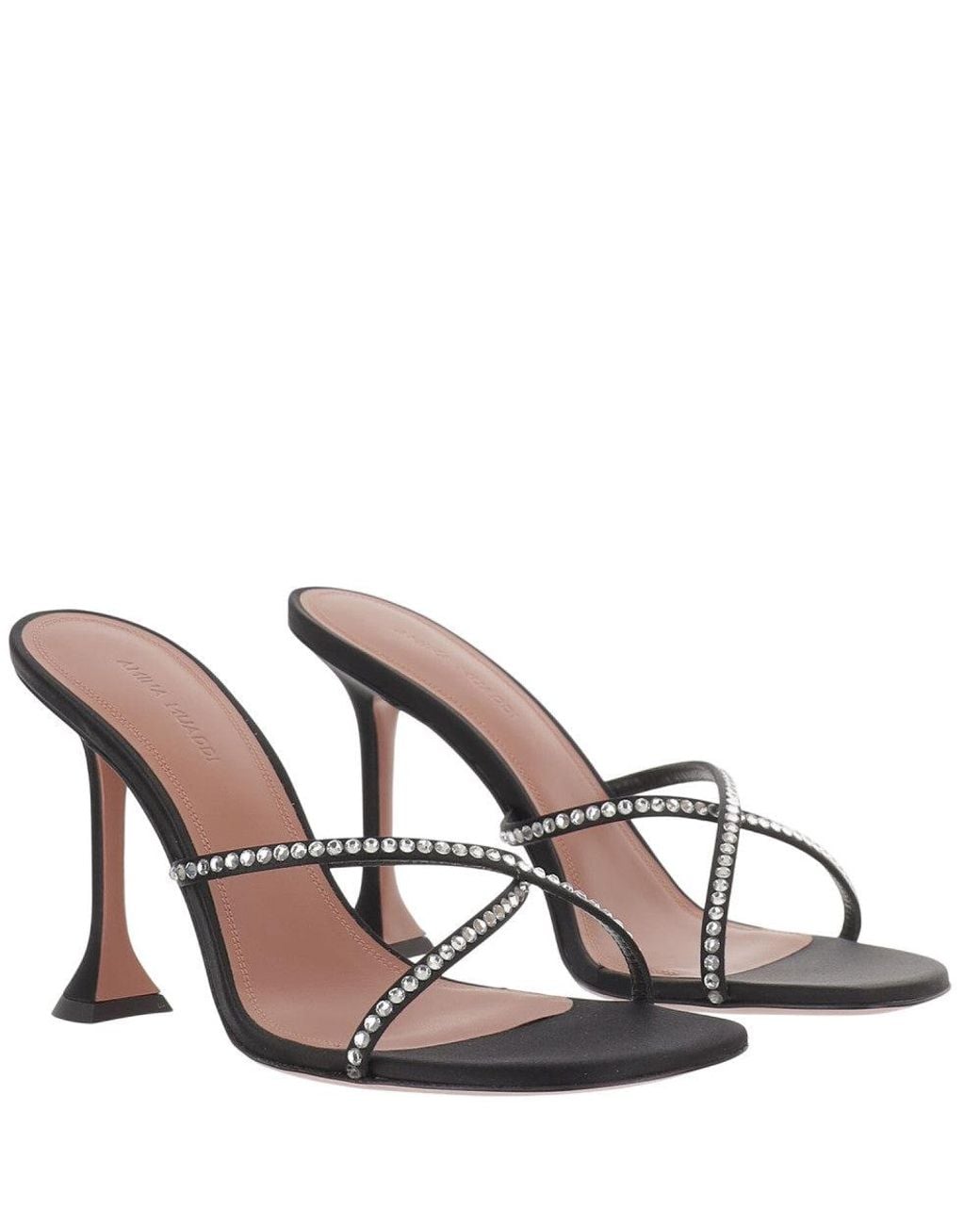 AMINA MUADDI Metallic Embellished Sally Heels