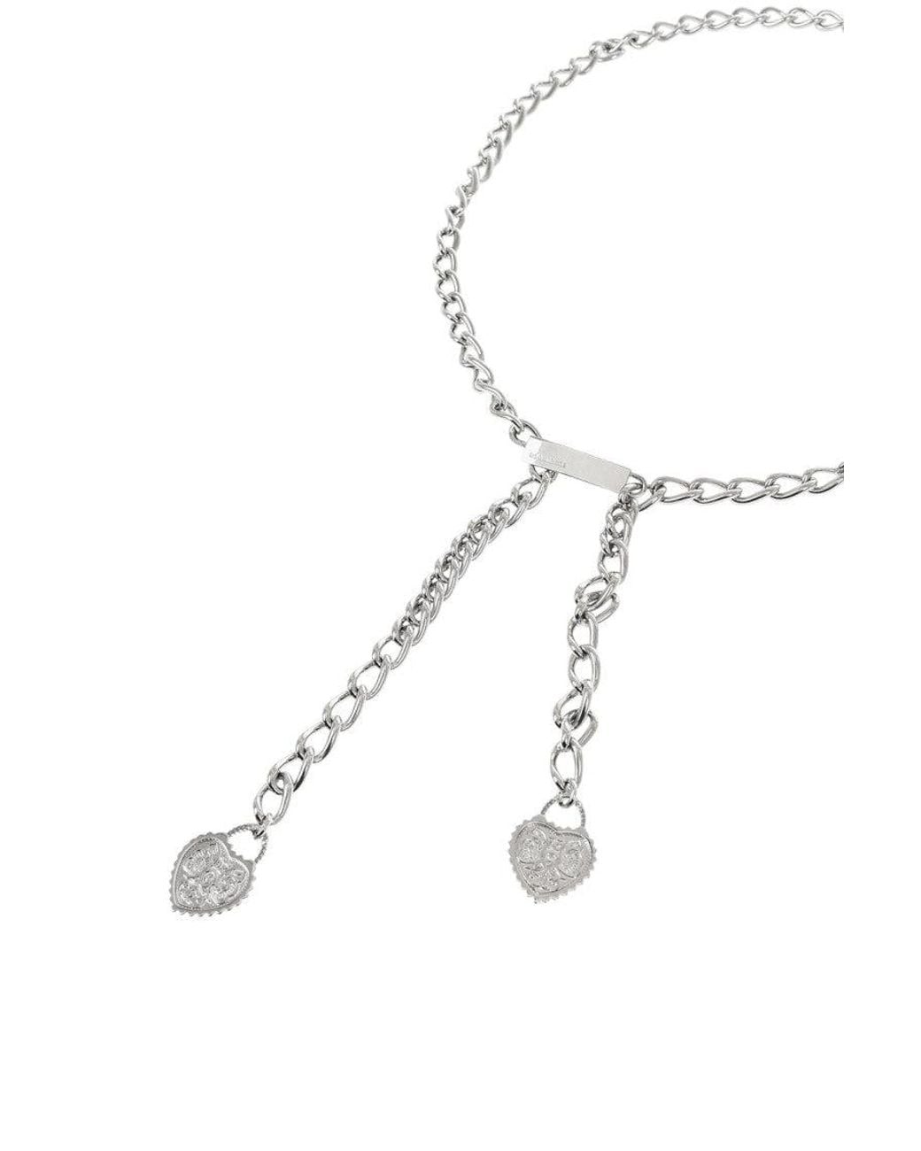 DSquared² White Heart Chain Belt