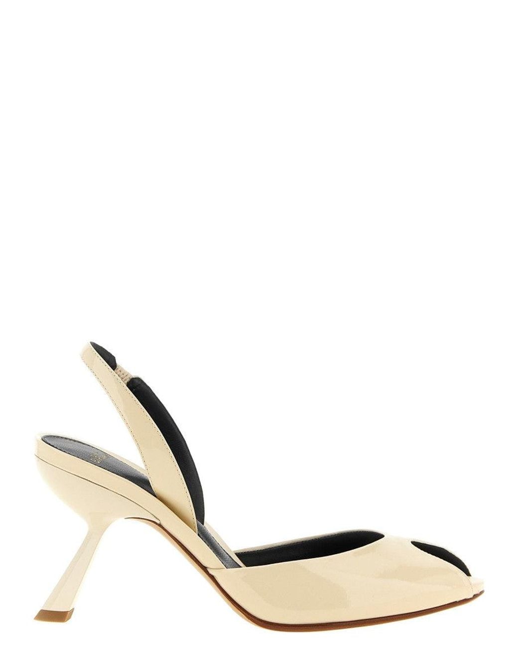 Alexandre Birman Metallic Natural Miranda Slingback Pumps