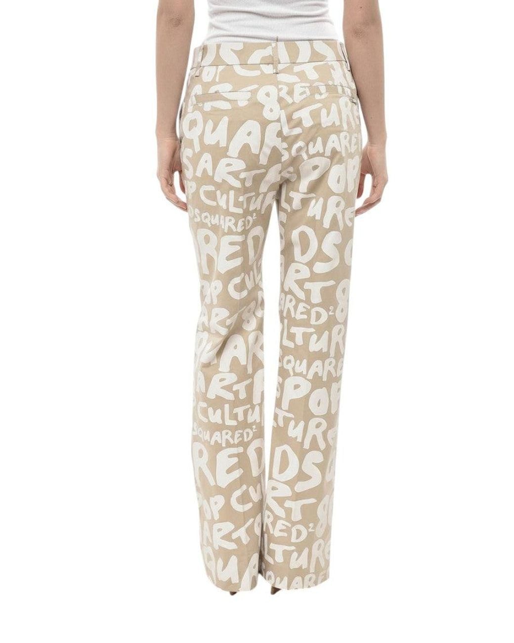 DSquared² Natural Straight Fit Pants