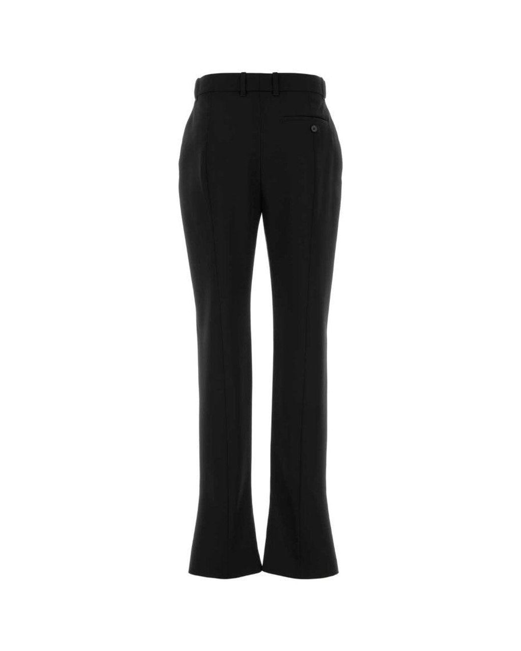 McQueen Black Tailored Flat Front Pants