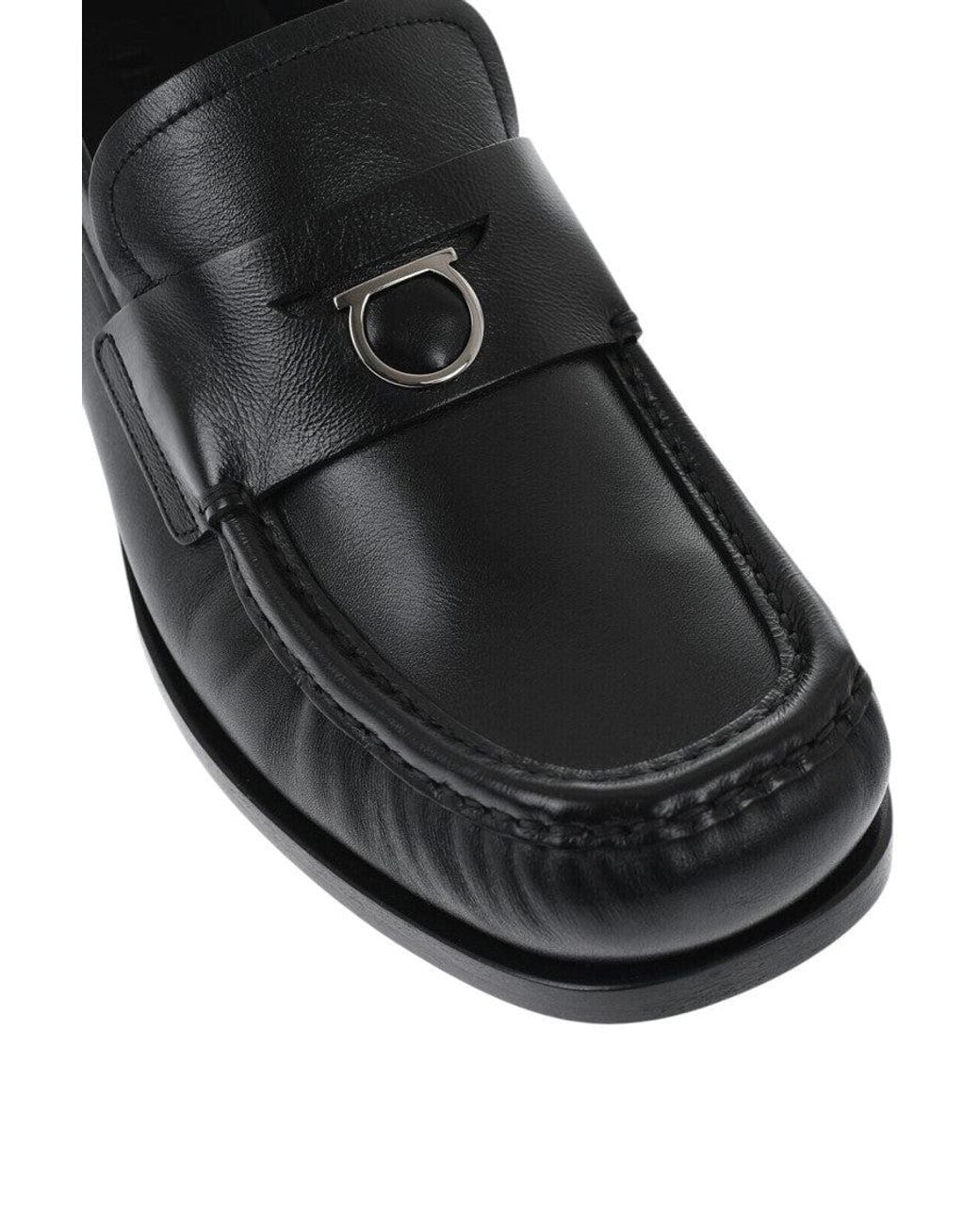 Ferragamo Black Slip On Loafers for men