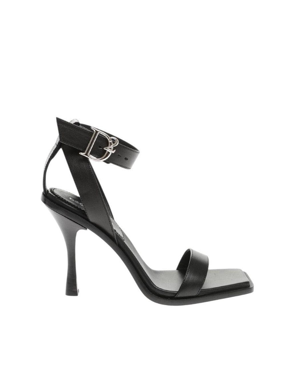 DSquared² Black Ankle Strap Heels