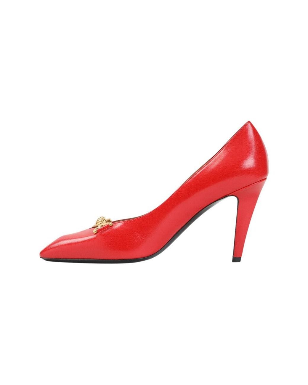 Versace Red Leather Clelia Pumps