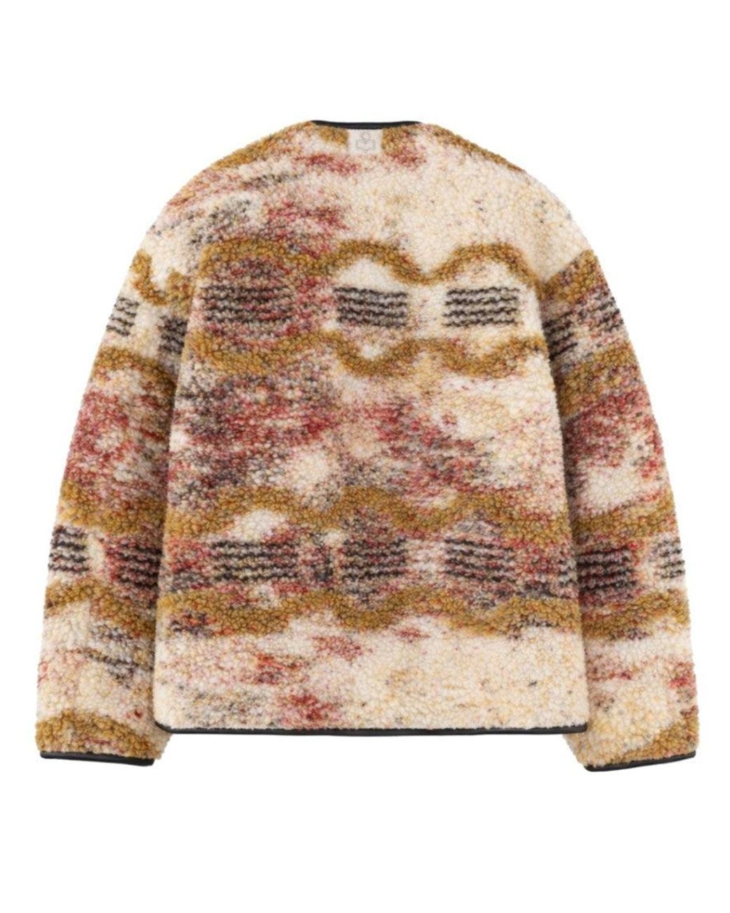 Isabel Marant Brown Abstract Round Neck Jacket