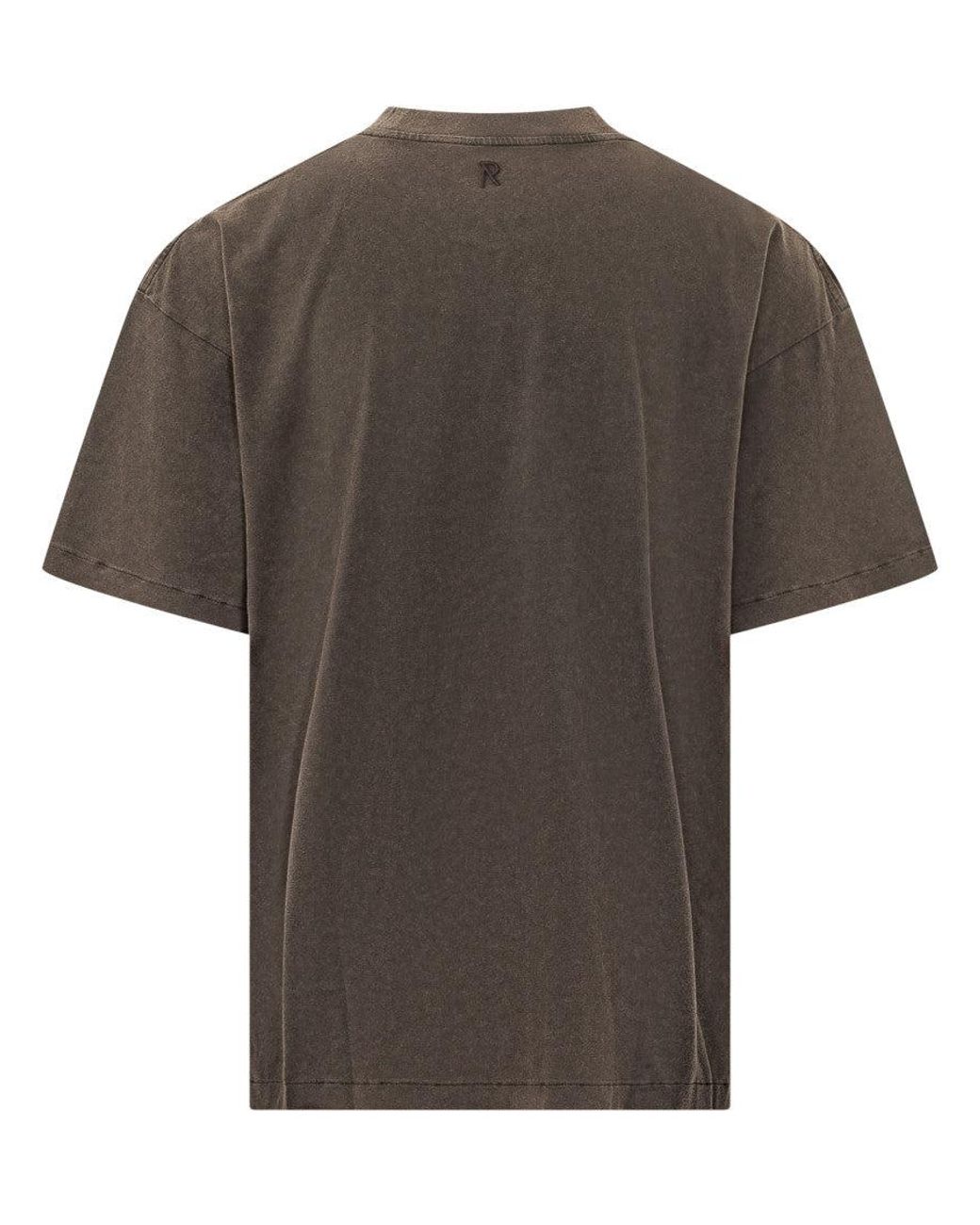 Represent Gray Coffee Crew Neck T-Shirt for men