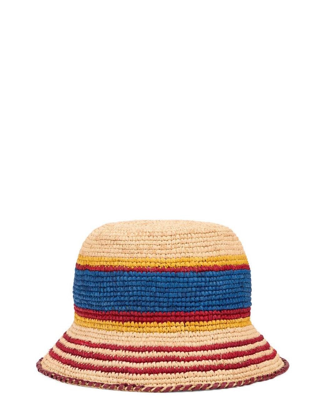 Rabanne Blue Stripes Bucket Hat