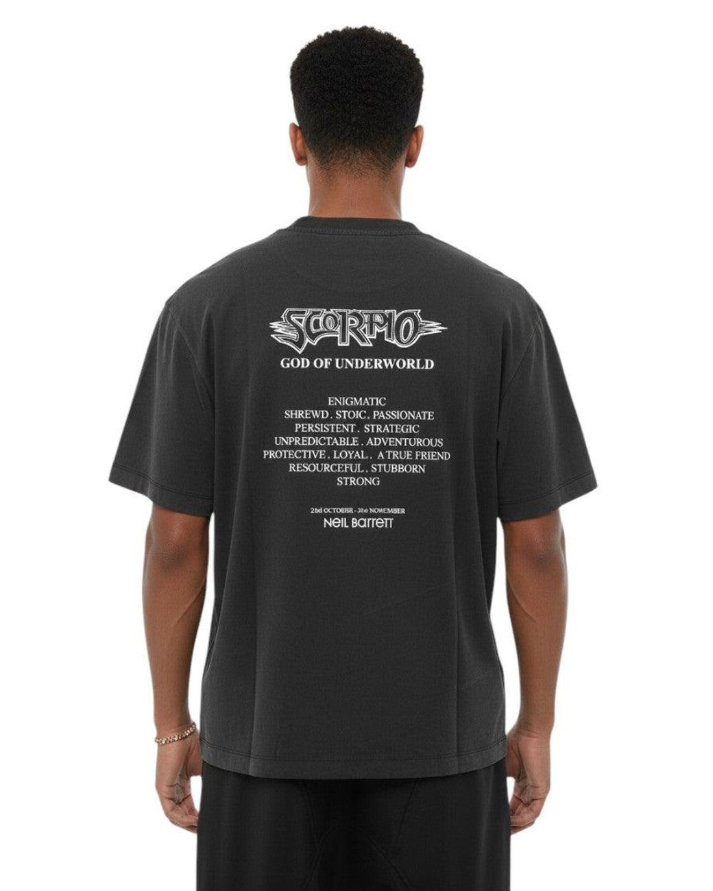 Neil Barrett Black Graphic T-Shirt for men
