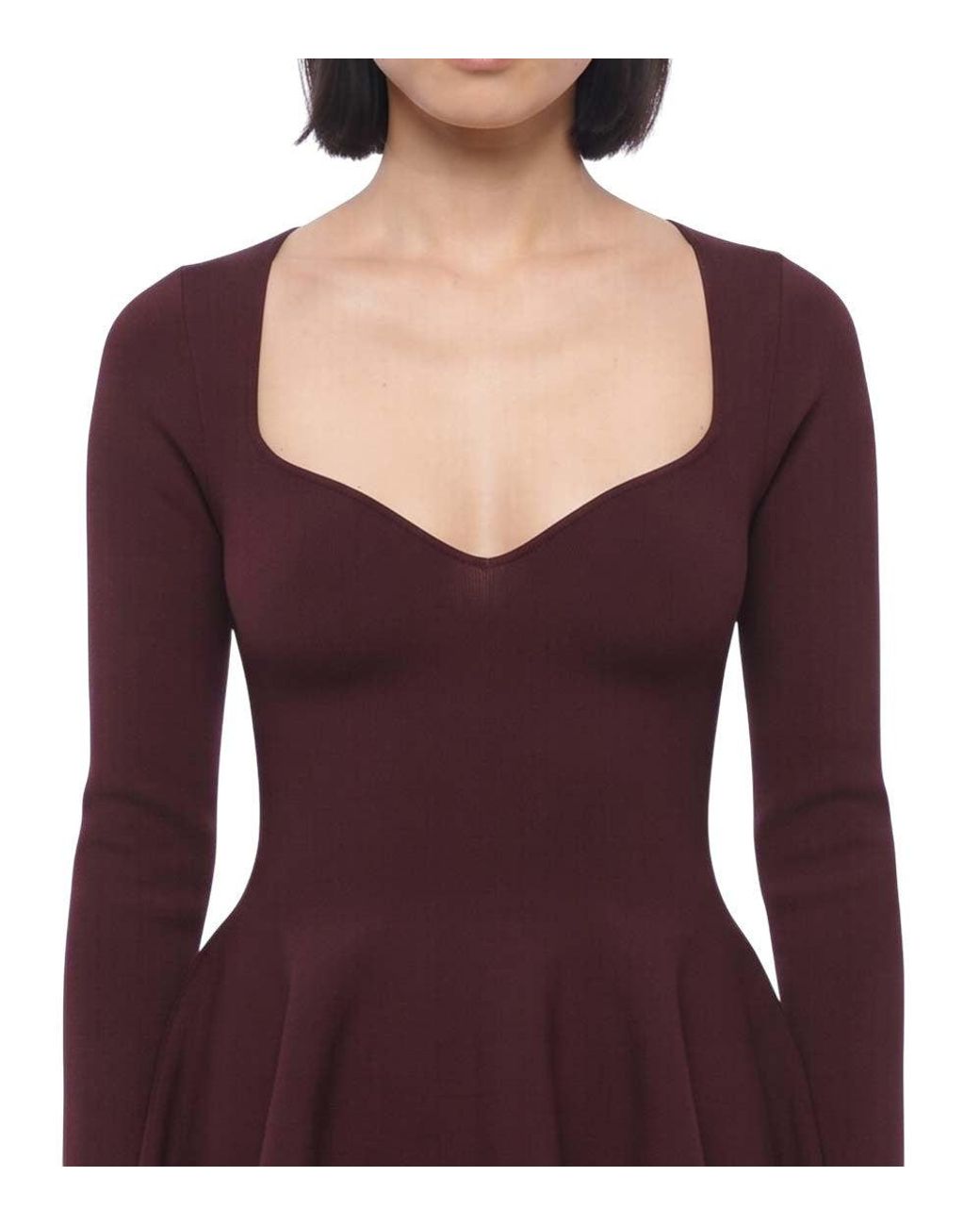 Stella McCartney Purple Sweet Heart Neck Top