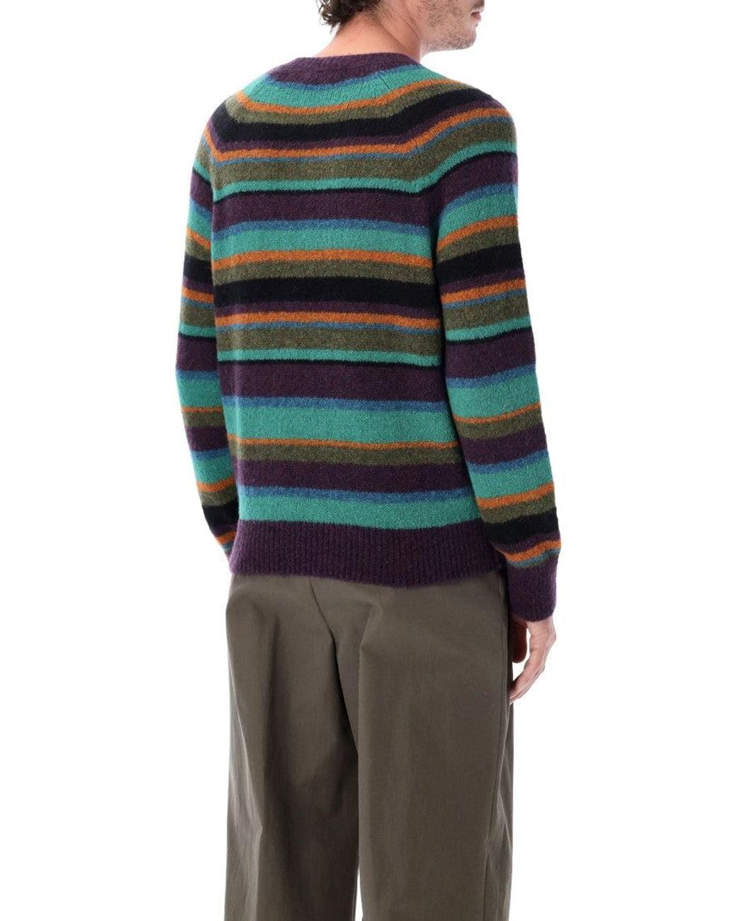 Dries Van Noten Blue Crew Neck Sweater for men