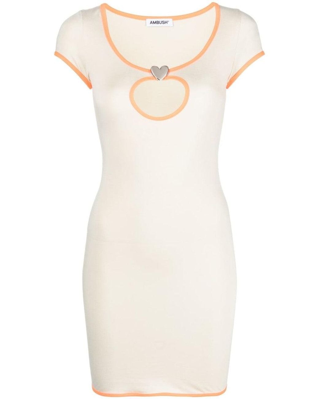 Ambush Natural Cut-Out Mini Dress