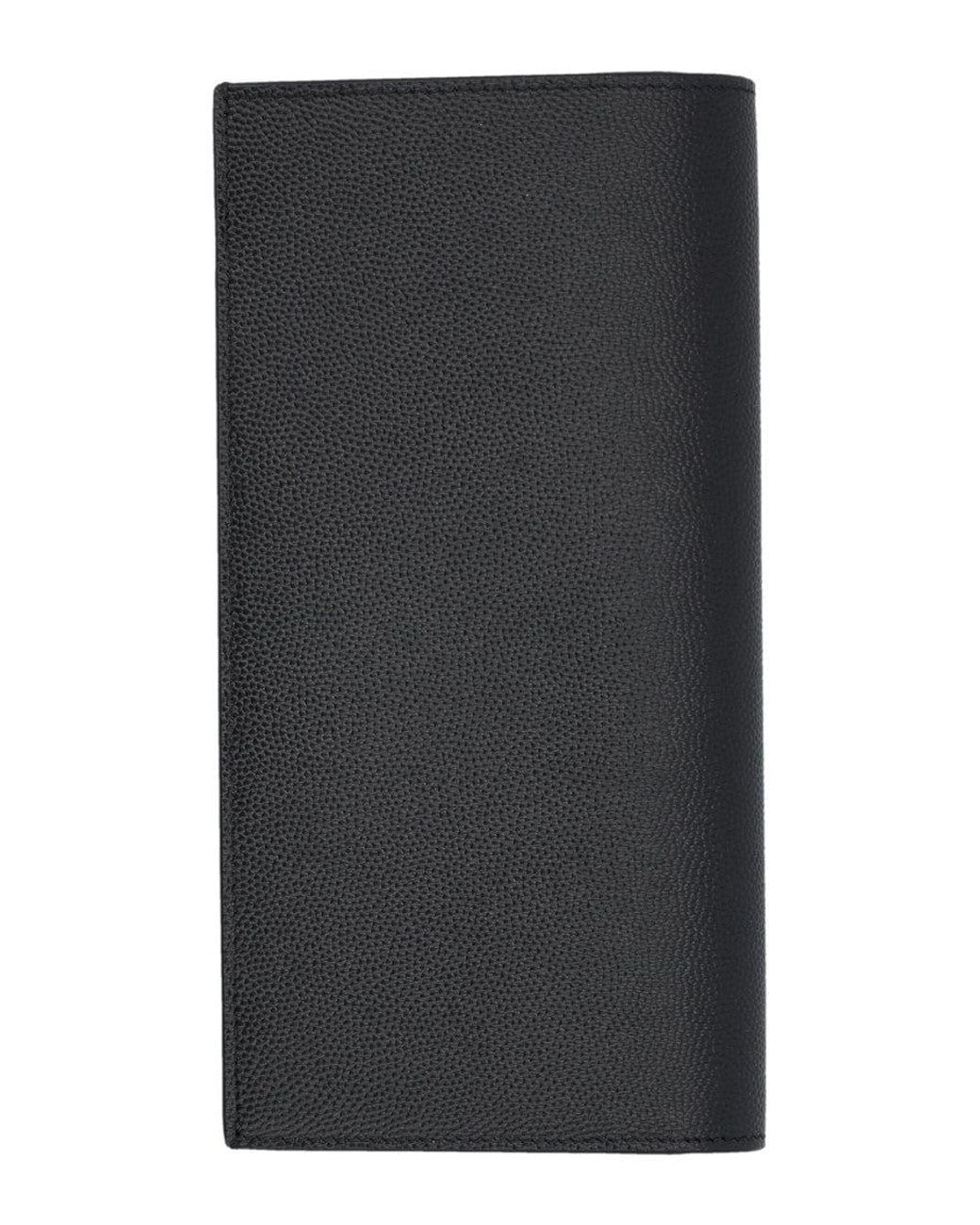 Saint Laurent Black Continental Logo Wallet for men
