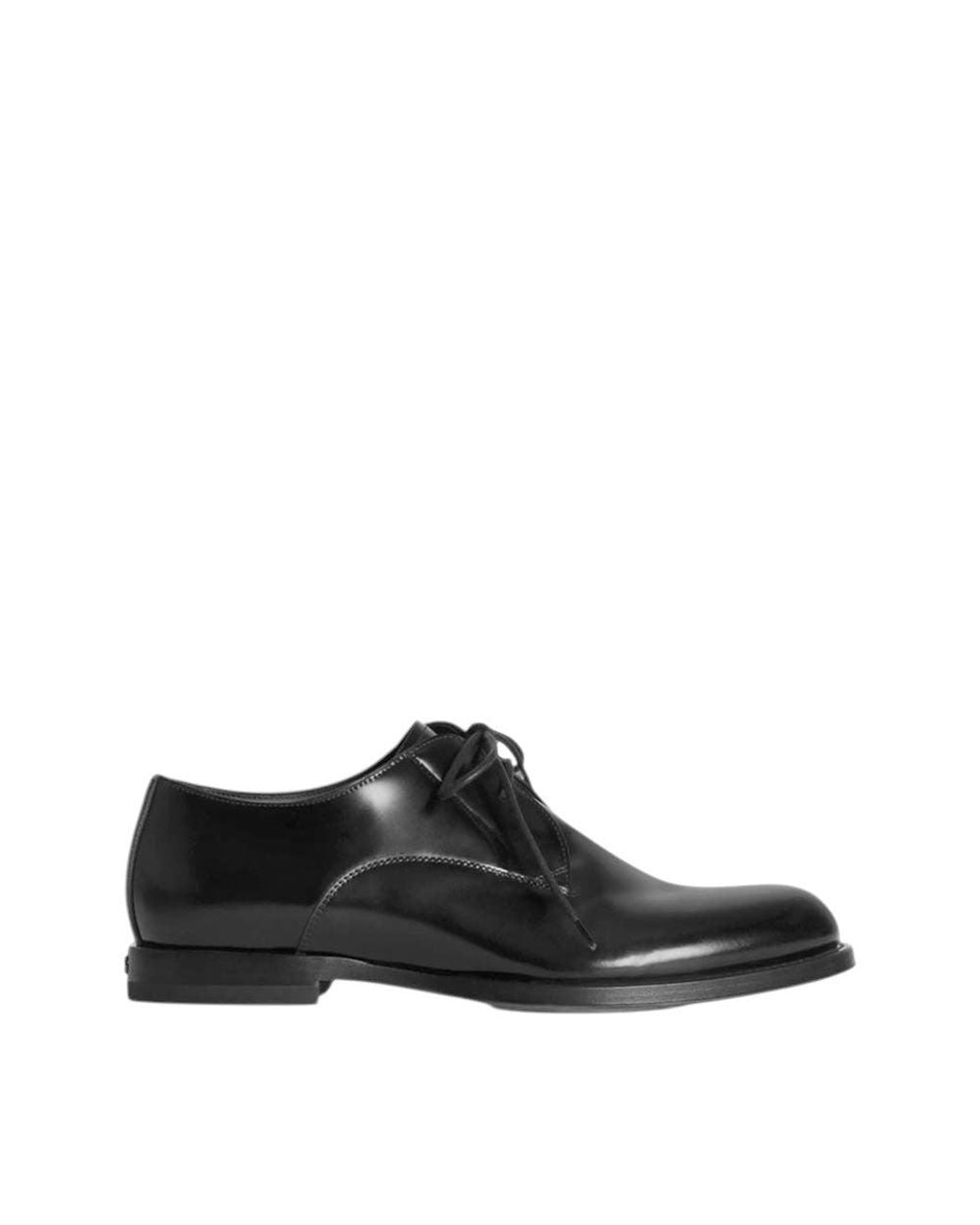 Dolce & Gabbana Black Leather Lace-Up Shoes