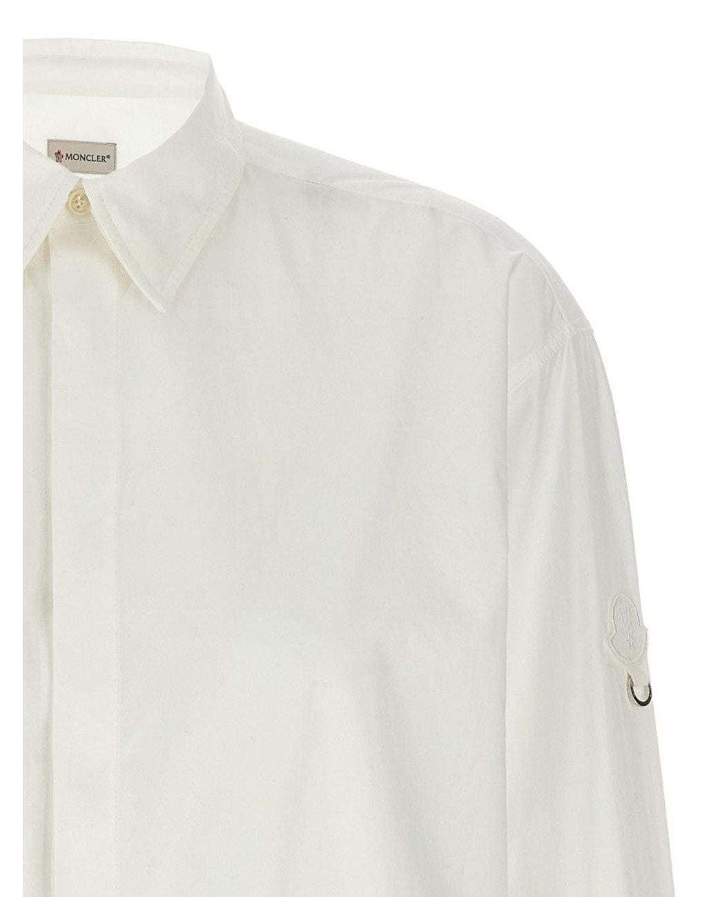 Moncler White Cotton Poplin Shirt