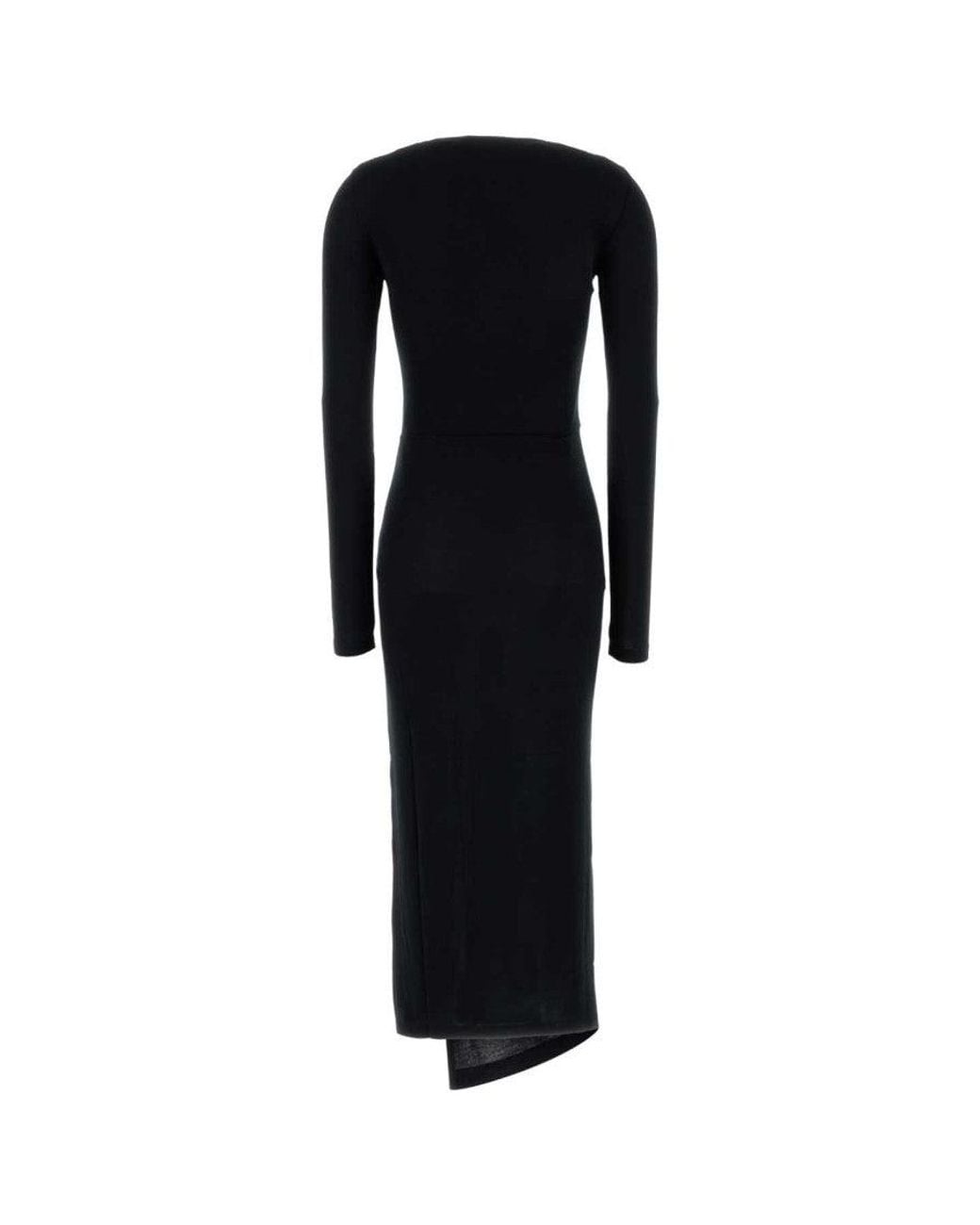 Isabel Marant Black Jelina Long Draped Jersey Dress
