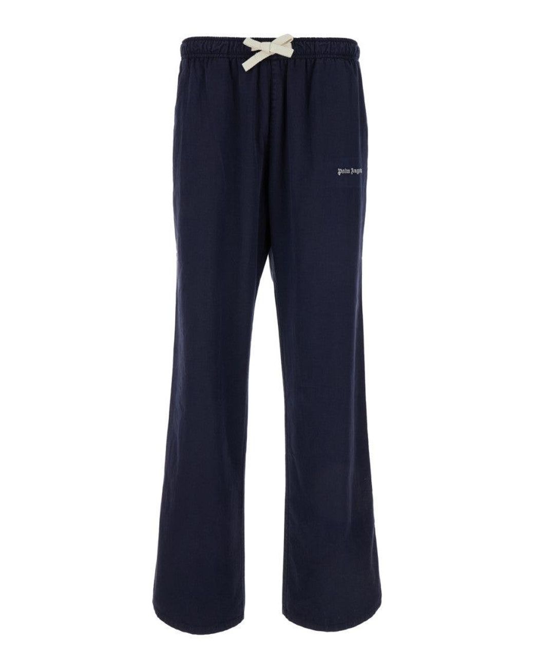 Palm Angels Blue Dark Flared Trousers for men