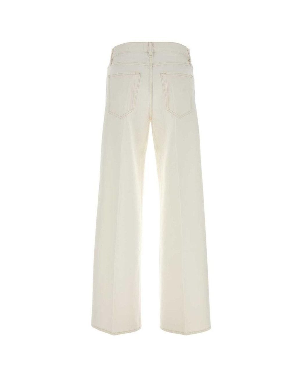FRAME White Flared High Rise Jeans