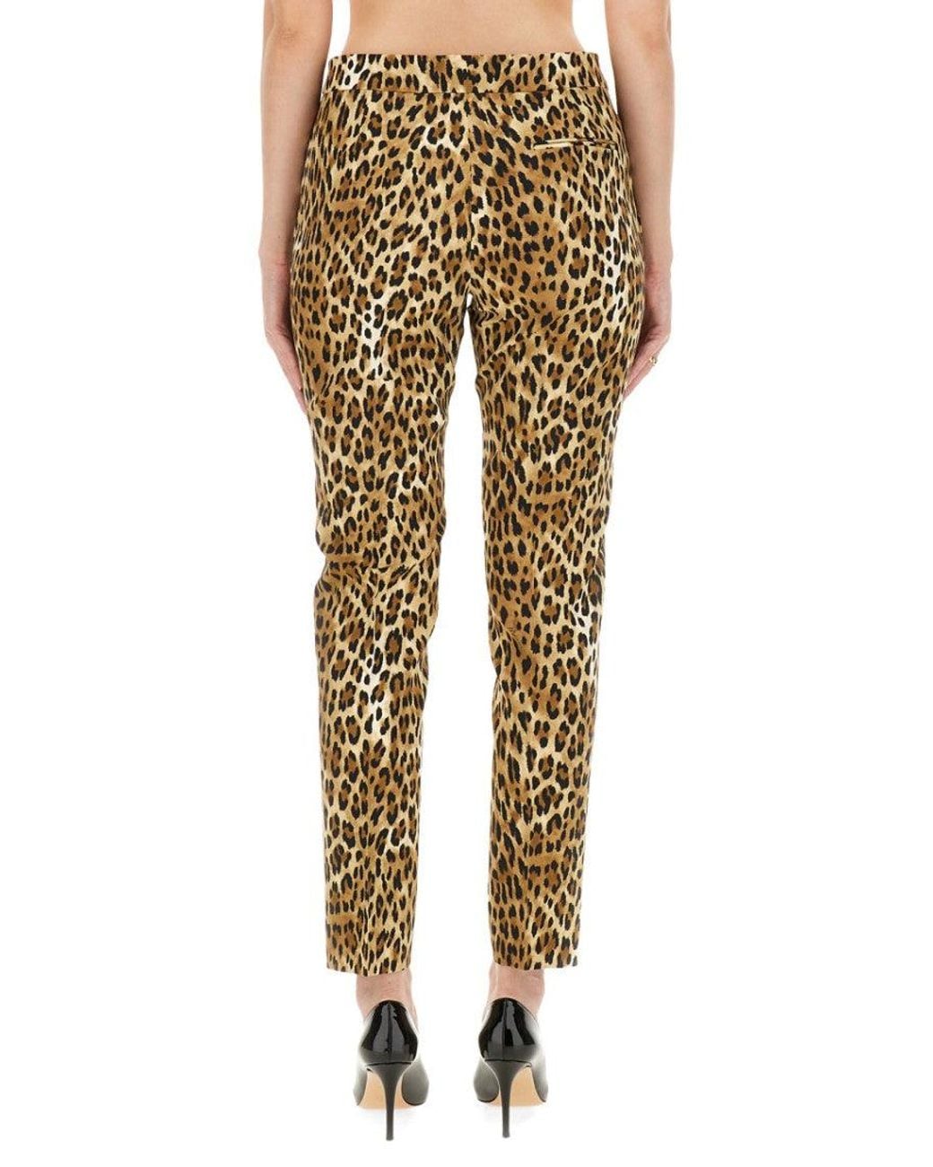 Moschino Yellow Slim Flat Front Pants