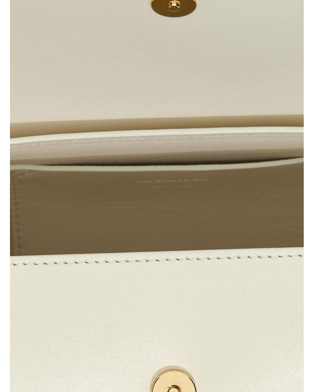 Jil Sander White Cannolo Small Shoulder Bag