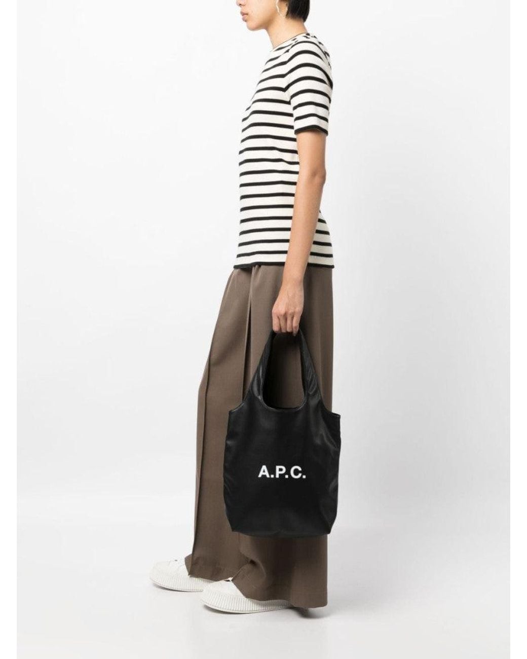 A.P.C. Black Logo Bag