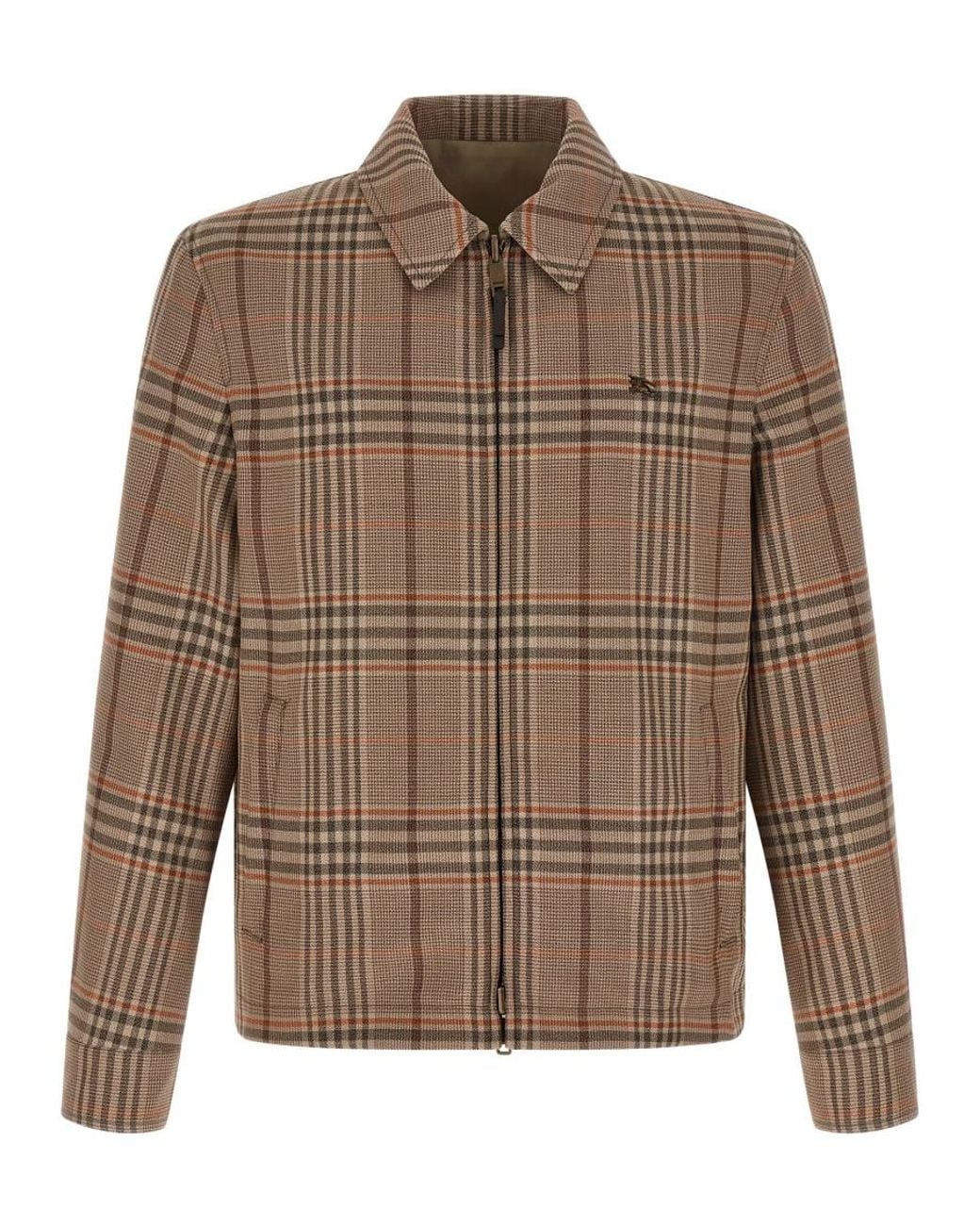Burberry Brown Check Reversible Jacket for men