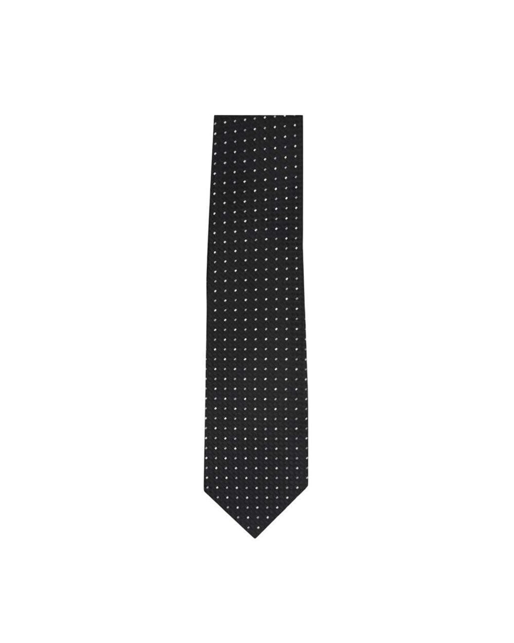 Tom Ford Black Geometric Print Tie for men