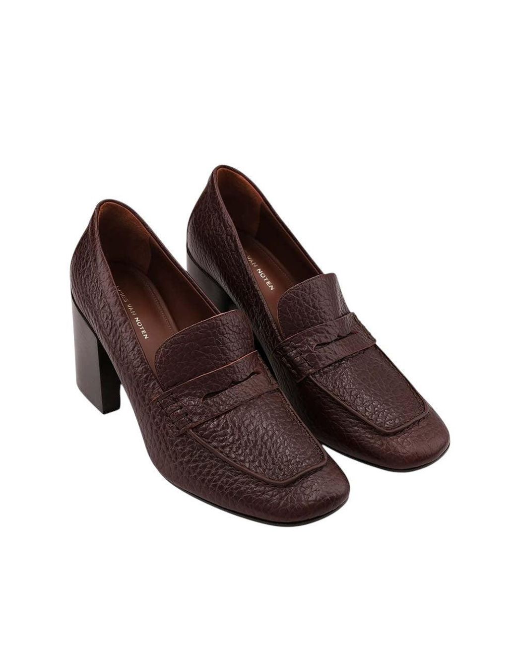 Dries Van Noten Brown Textured Pumps