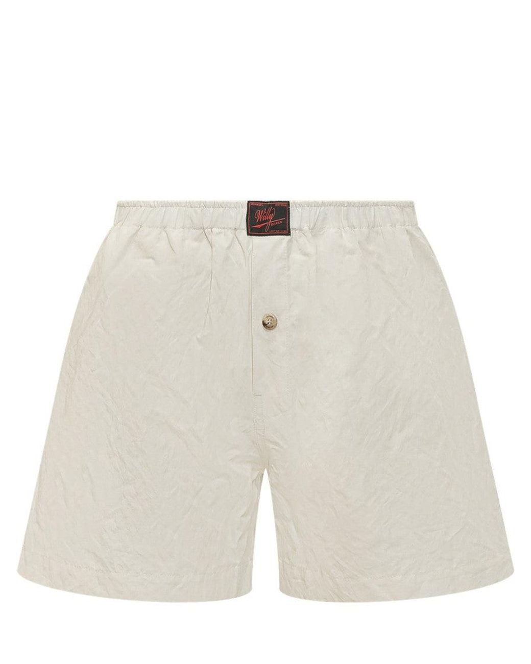 Willy Chavarria White Textured Shorts for men