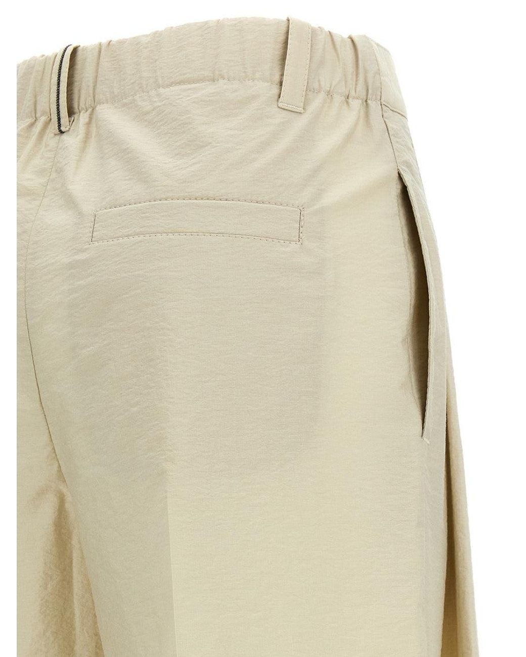 Brunello Cucinelli Natural Cotton Trousers