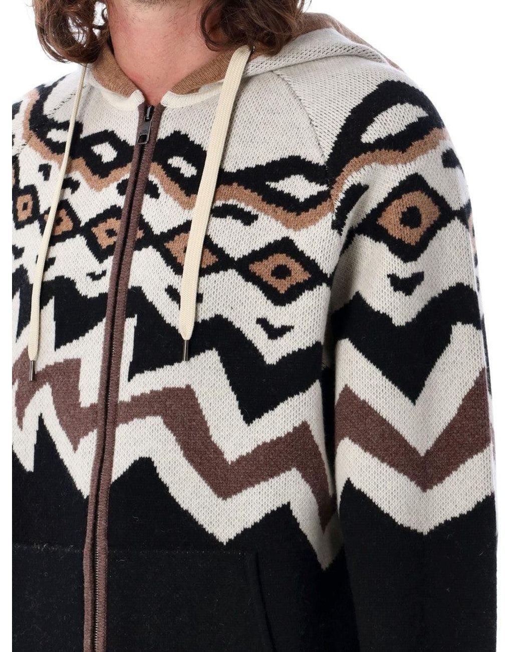 Neil Barrett Blue Norway Knitted Hoodie for men