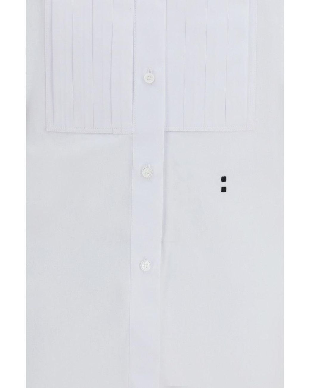 Fendi White Slim Embroidered Shirt