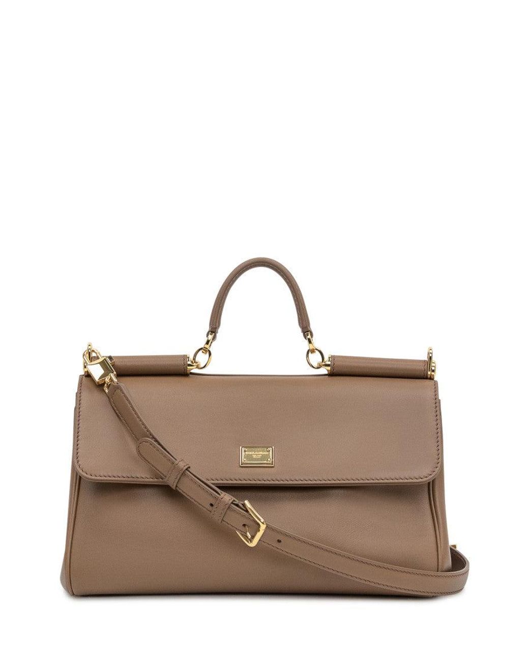 Dolce & Gabbana Brown Sicily Medium Satchel