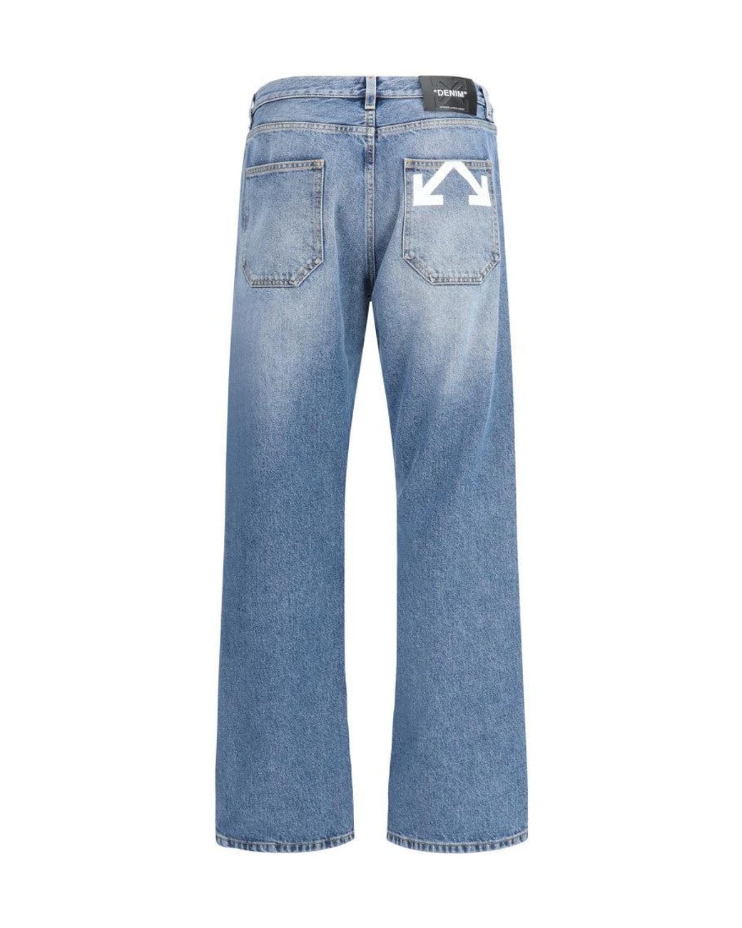 Off-White c/o Virgil Abloh Blue Mid Rise Jeans for men