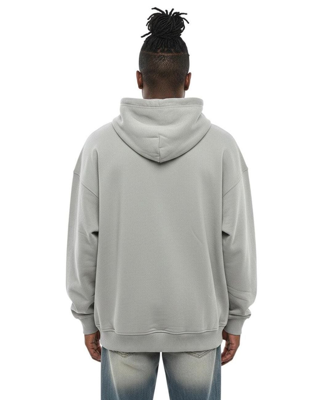 DIESEL Gray Relaxed Logo Hoodie for men