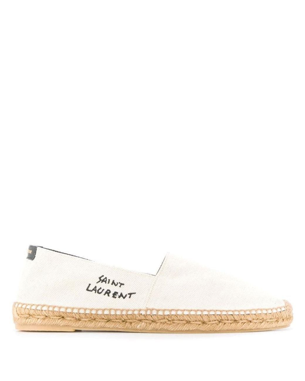 Saint Laurent Natural Signature Canvas Espadrilles for men