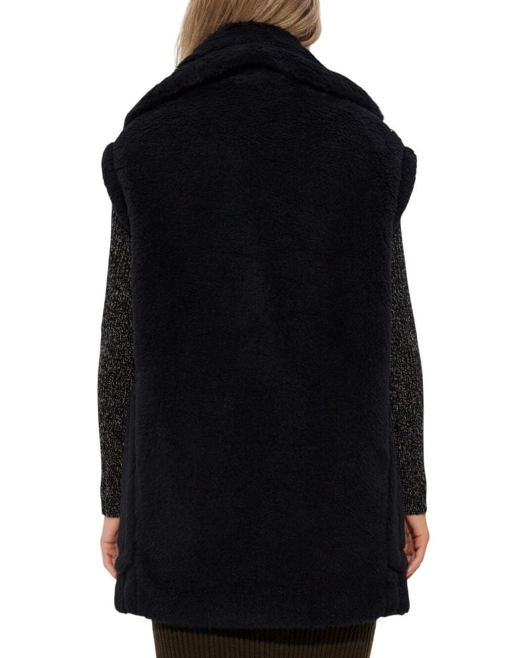 Max Mara Black Textured Notched Lapel Jacket