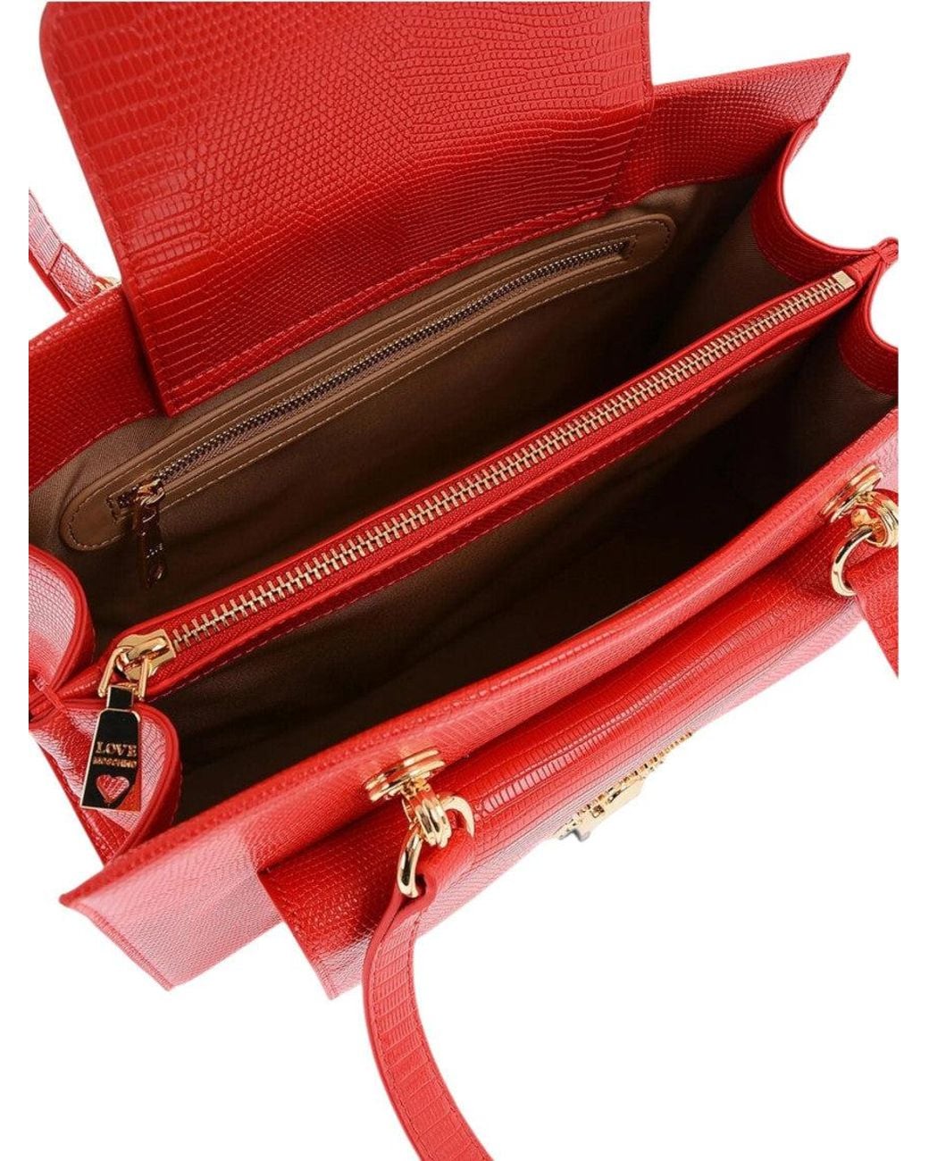Love Moschino Red Logo Medium Tote