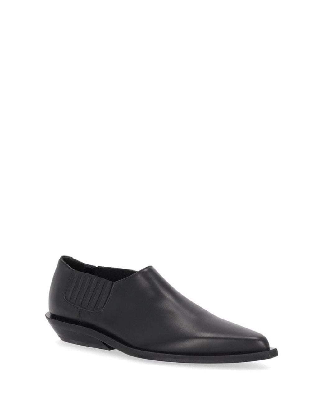 Ann Demeulemeester Gray Leather Loafers