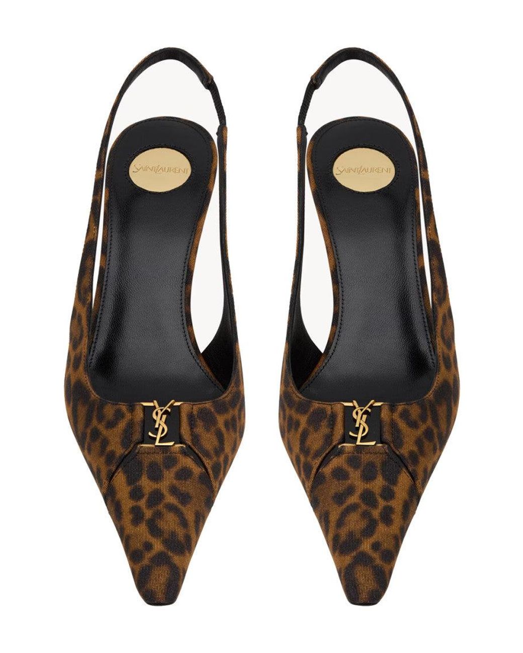 Saint Laurent Multicolor Print Slingback Pumps