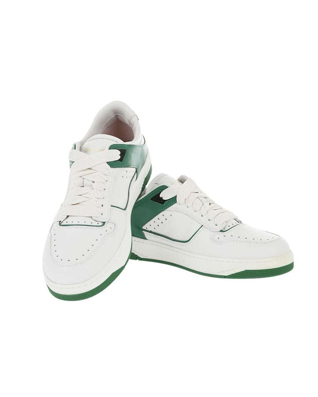 Santoni White Leather Sneakers for men