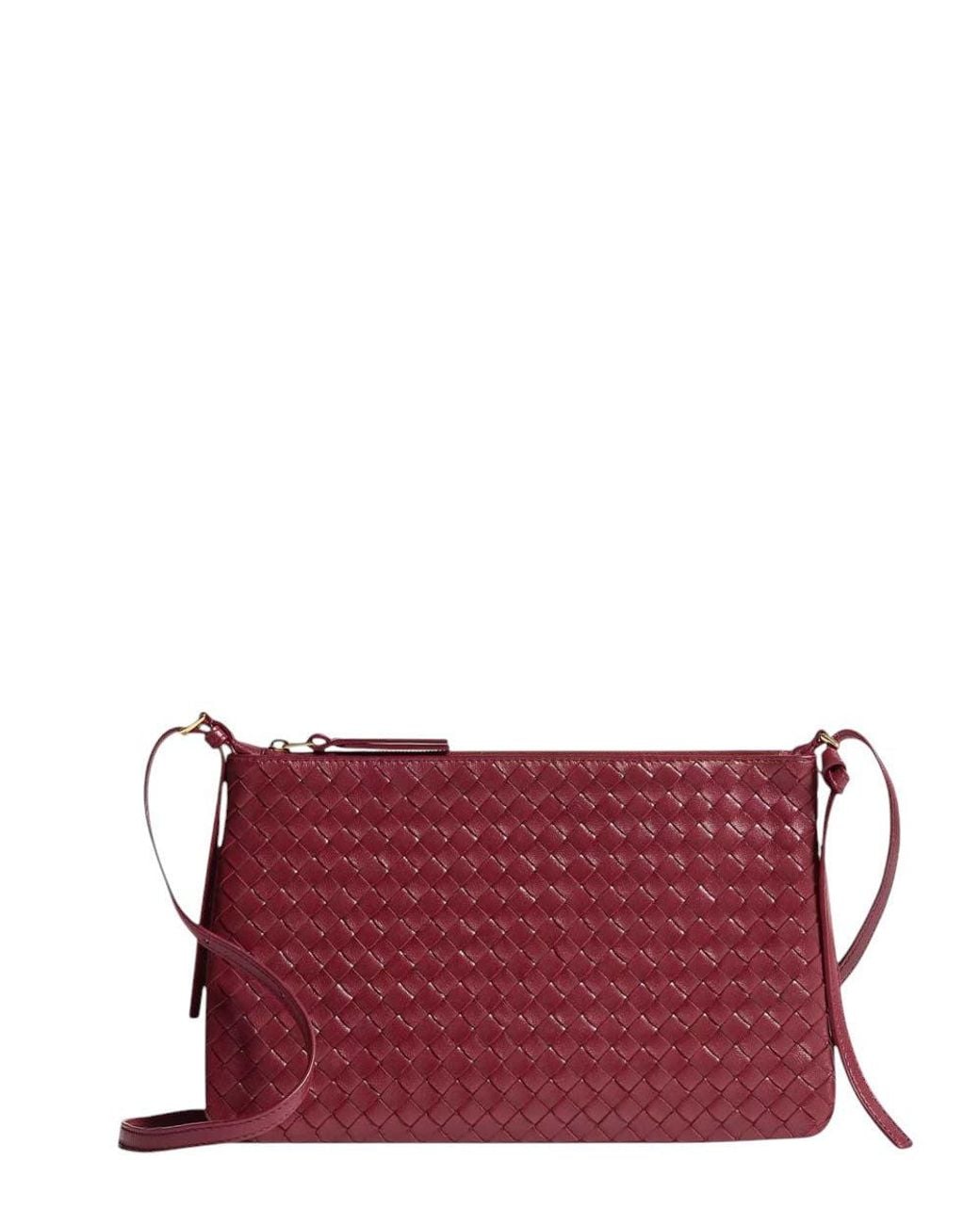 Bottega Veneta Purple Intrecciato Piccolo Medium Crossbody Bag