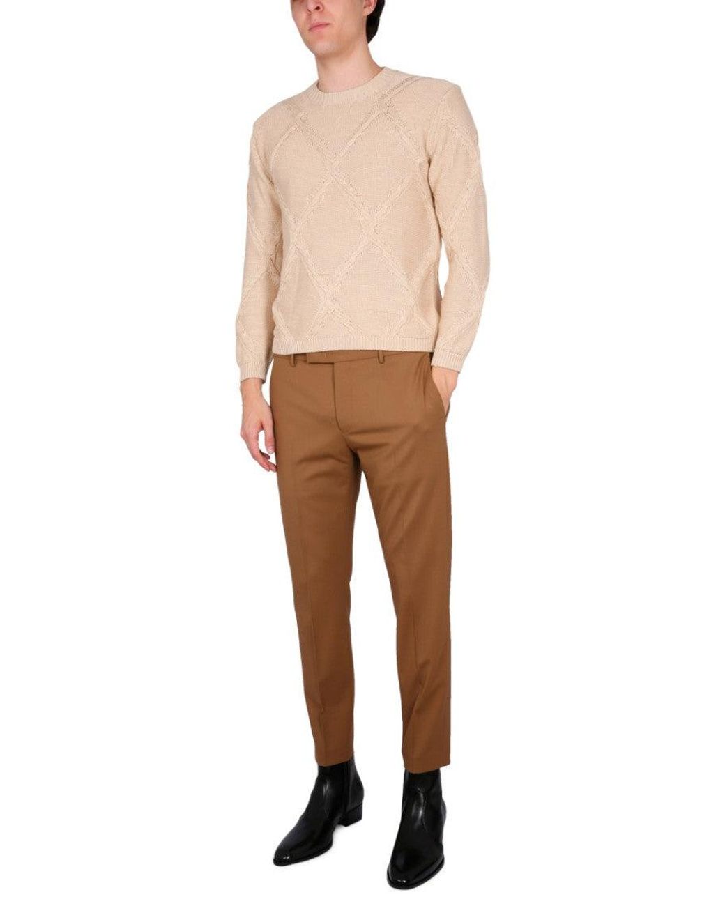 Ballantyne Natural Crew Neck Sweater for men