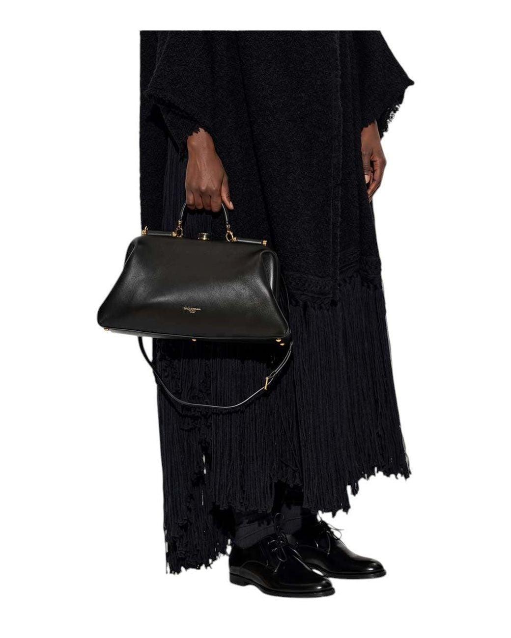 Dolce & Gabbana Black Grandma Large Satchel