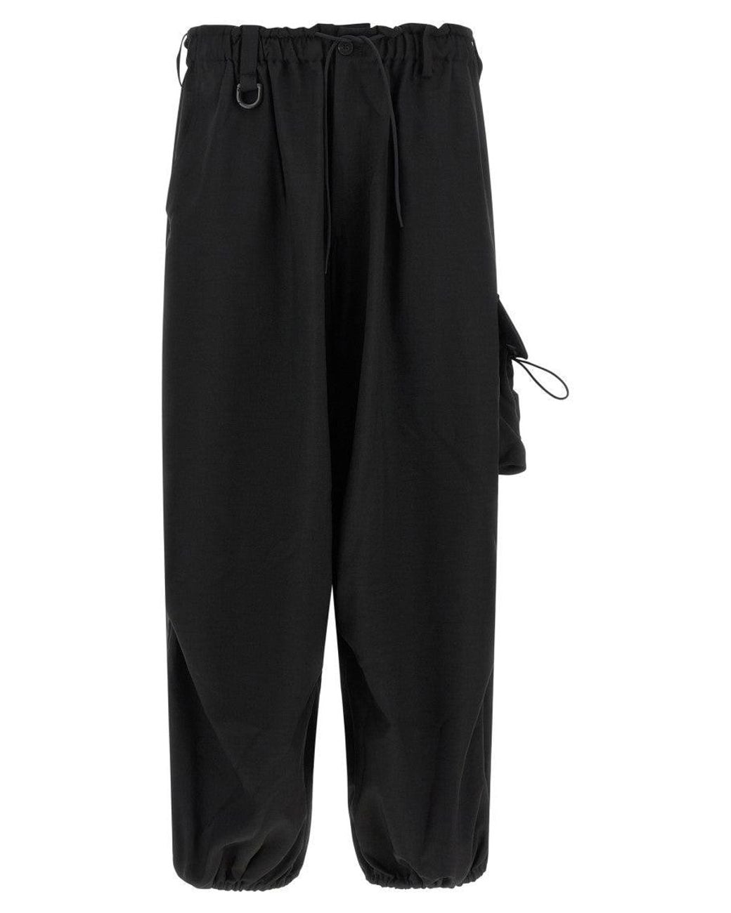 Y-3 Black Oversized Cargo Pants for men