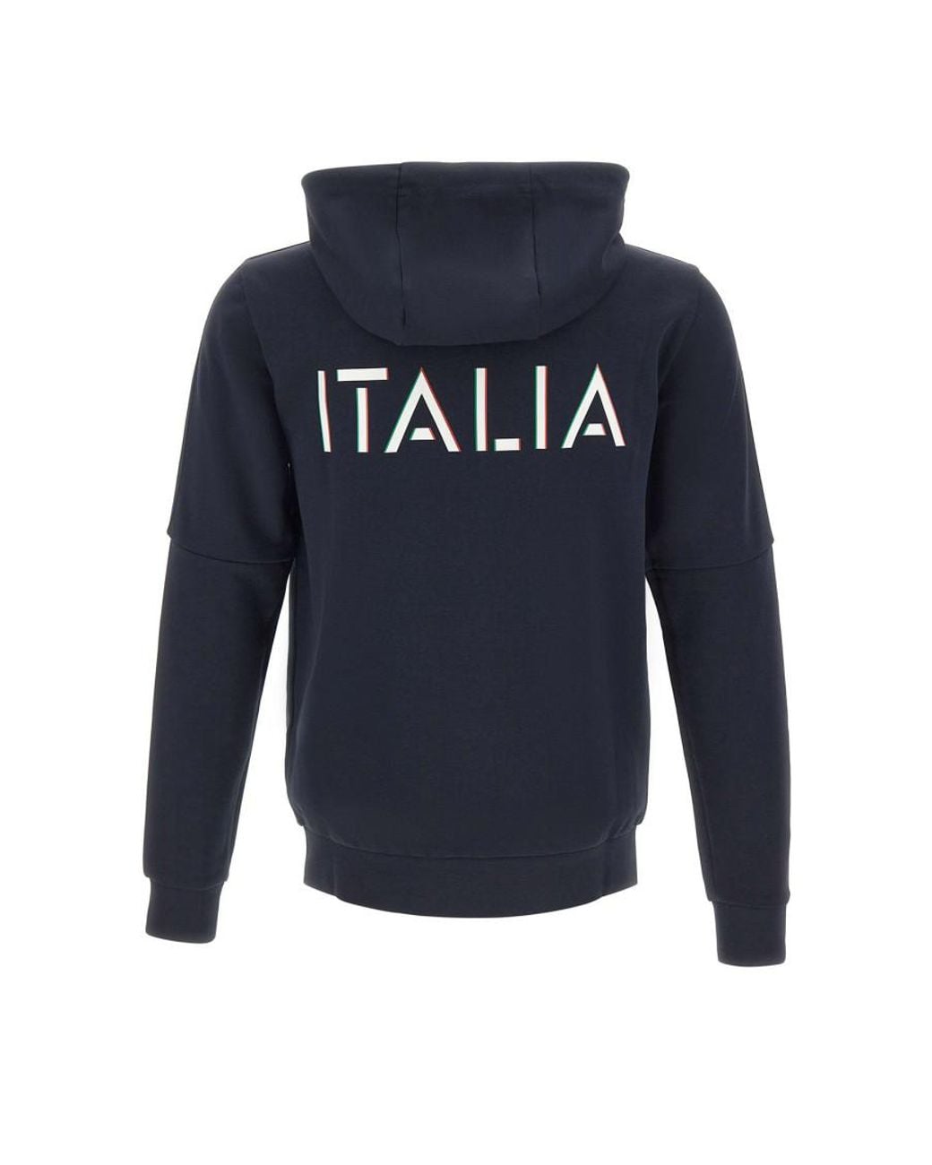 EA7 Blue Logo Regular Hoodie for men