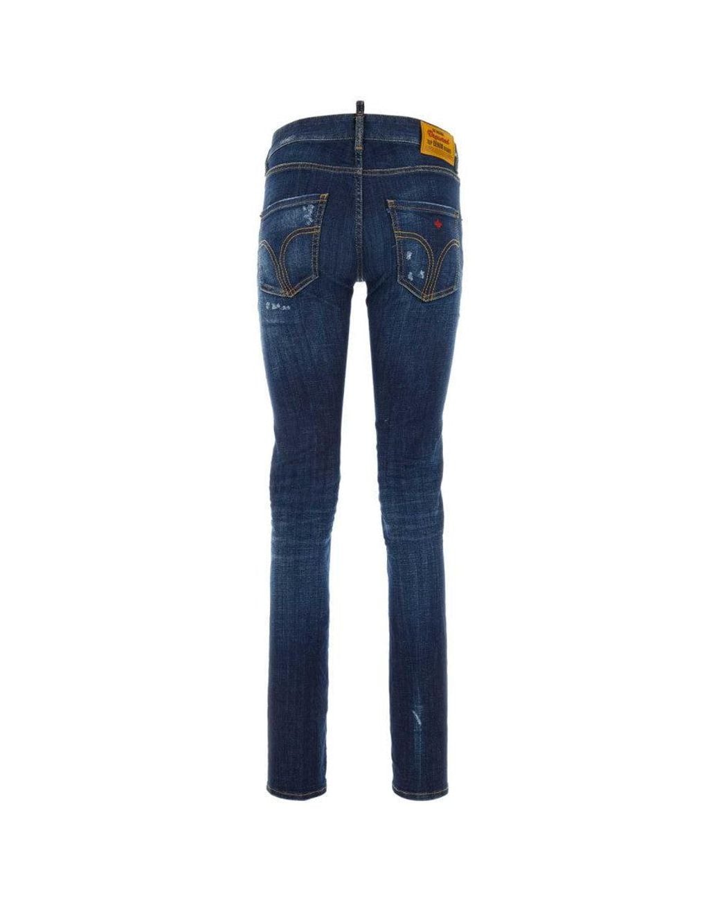 DSquared² Blue Skinny Mid Rise Jeans