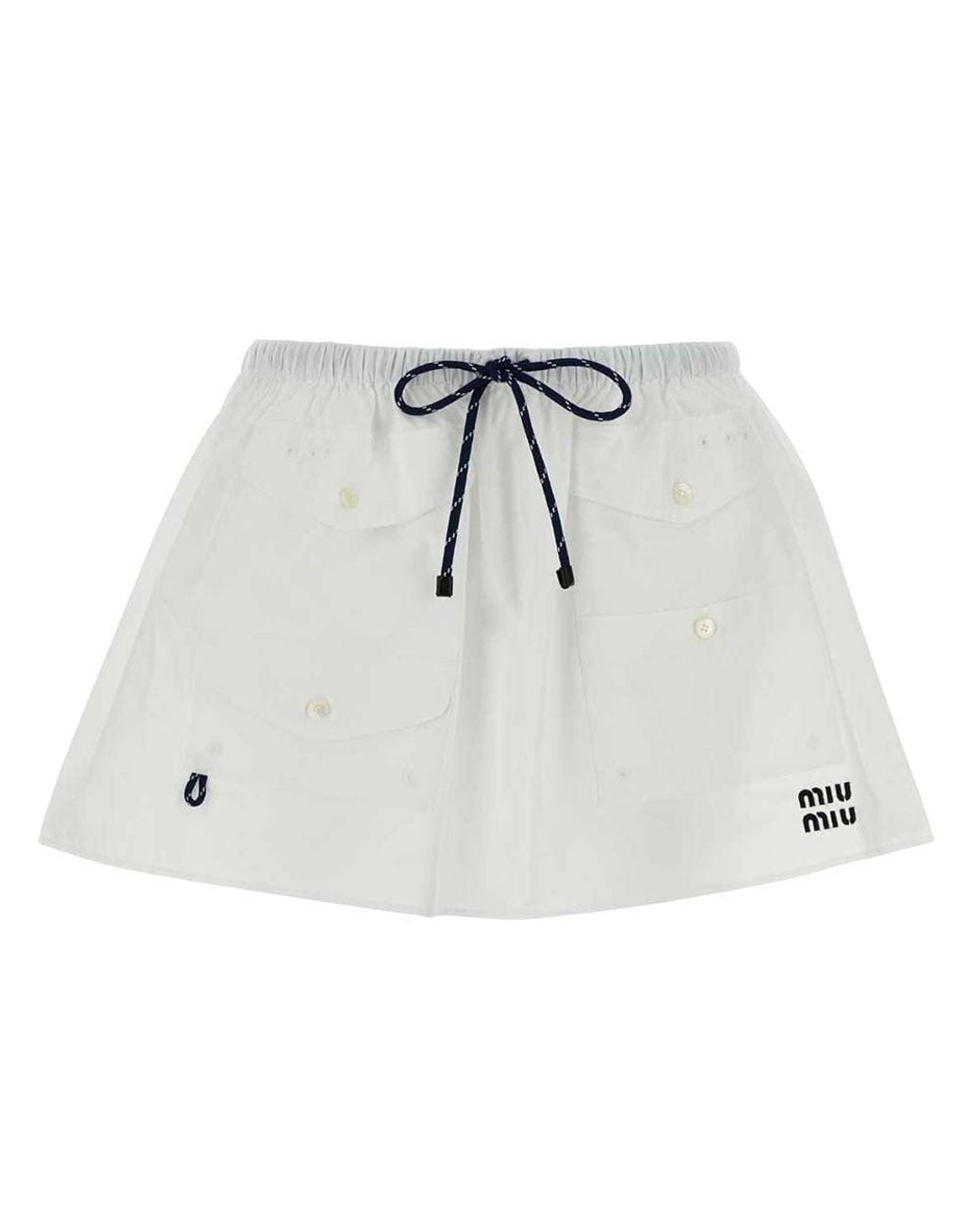Miu Miu White Above Knee Skirt