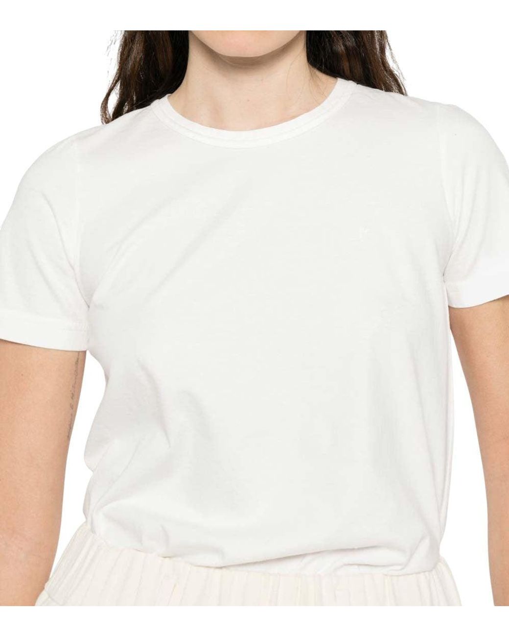 Forte_forte White Round Neck T-Shirt